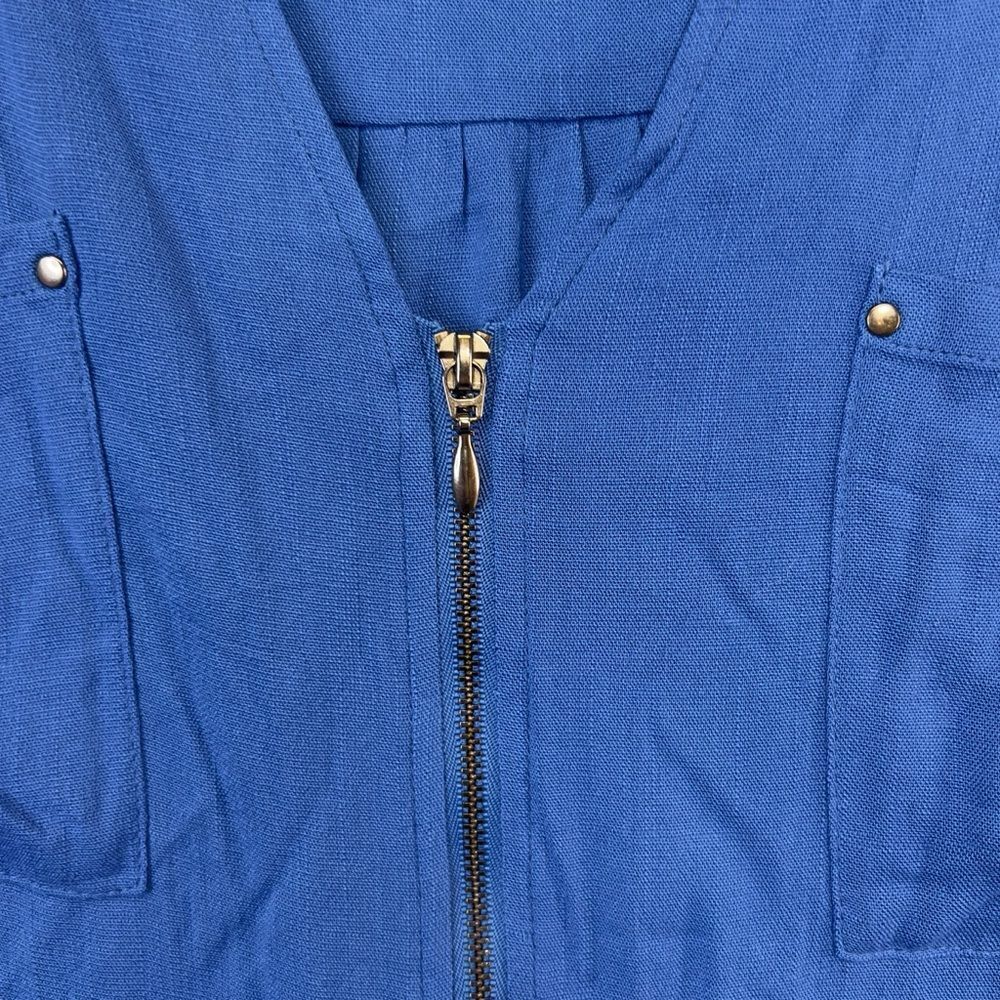 NWOT Torrid MINI TEXTURED RAYON SHIRT DRESS - royal blue plus size 5 - Picture 4 of 16